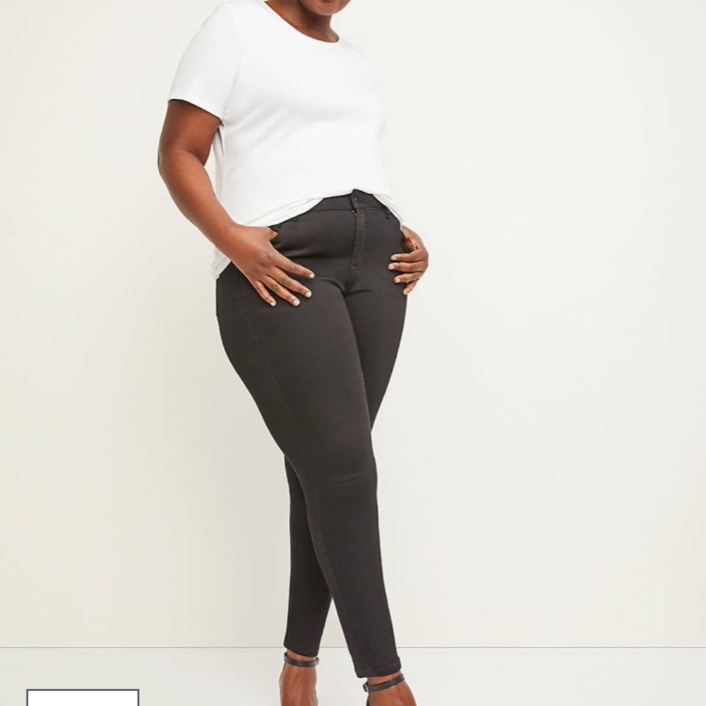 Lane Bryant Signature Fit Black Skinny Jean Sz14